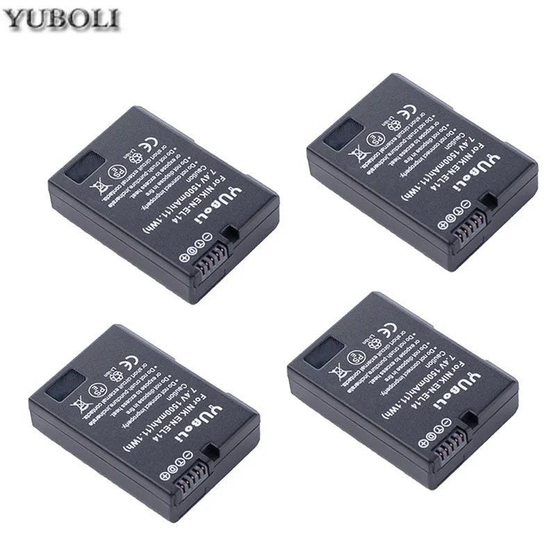 1500 мА/ч, EN-EL14 батареи ENEL14 RU EL14 EL14A Камера Батарея пакет для Nikon D5200 D3100 D3200 D5100 P7000 P7100 MH-24 акумуляторная батарея