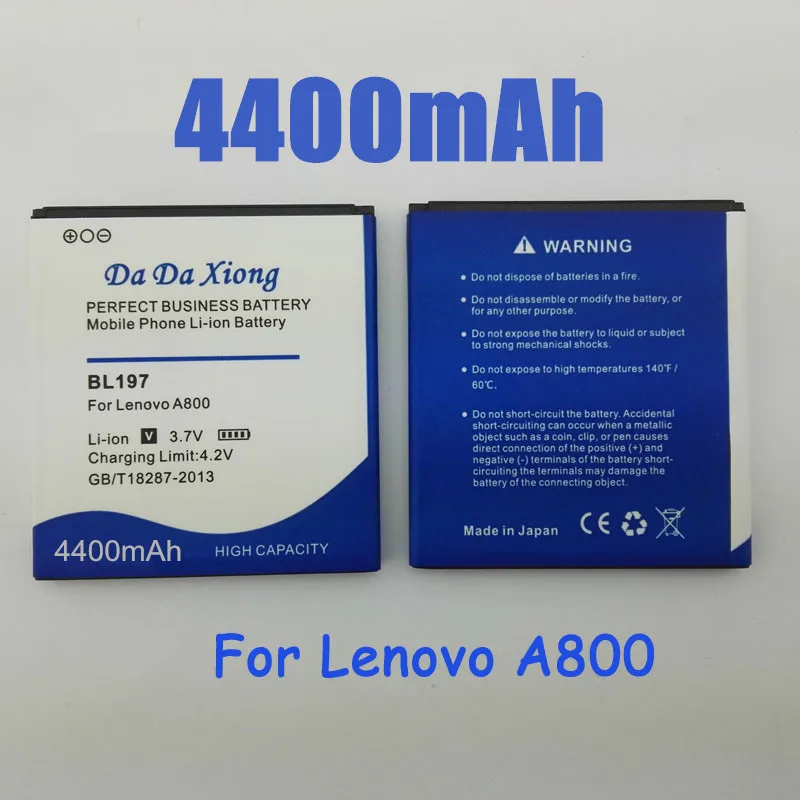 4400 мА/ч BL197 BL 197 для Lenovo A800 A820 A798t S720 S720i S750 S889T S870e S868T S889 A820T A798T батарея|battery for lenovo