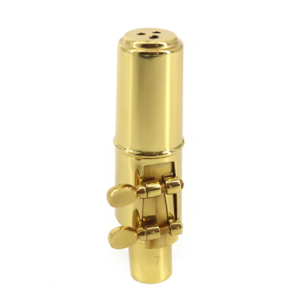 

Muslady 7C Soprano Saxophone Mouthpiece Flute Head Musical Instrument Accessories Brass Material with Reed Cap Buckle Patch