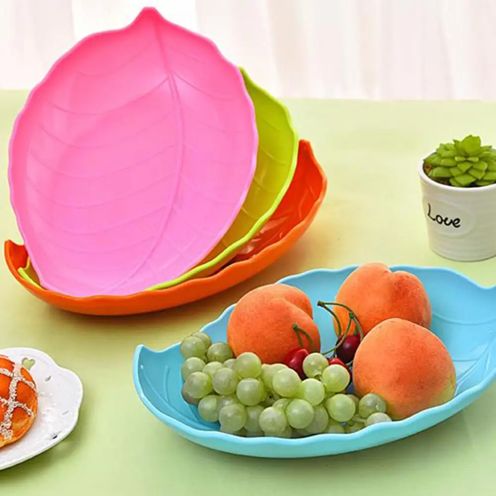 Прочный полипропиленовый лоток для конфет в форме листьев поднос закусок