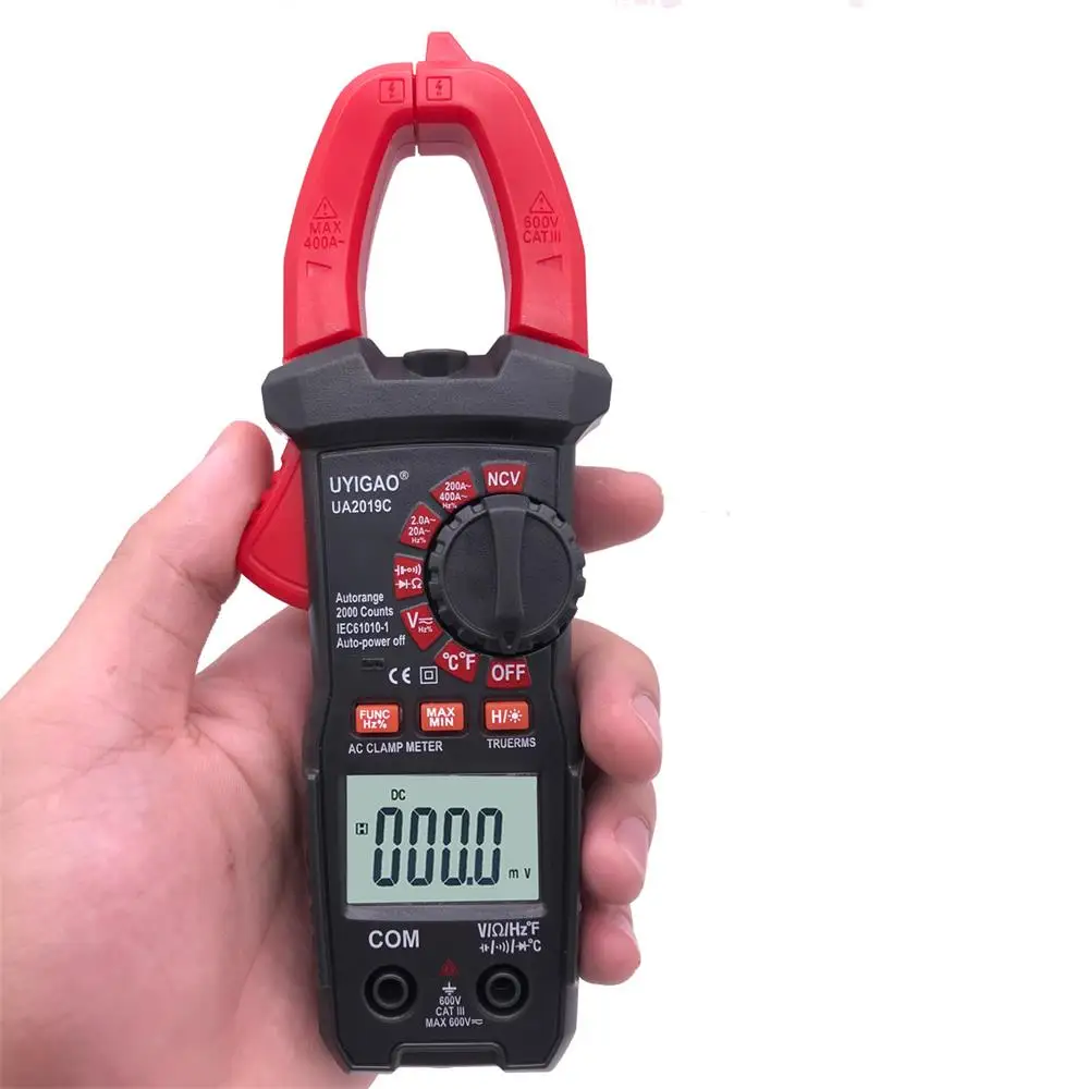 

UYIGAO UA2019A UA2019B UA2019C UA2019D Smart Digital Auto Clamp Meter Multimeter Ammeter Fully Automatic Voltmeter
