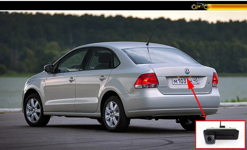 Для Volkswagen VW Polo 6R Sedan Vento 2010~ авто багажник ручка обратная камера/с реле мощности и Fasterens камера заднего вида