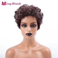 short afro synthetic wigs for black women afro black brown blonde ginger red white hair wigs natural wave short synthetic hair