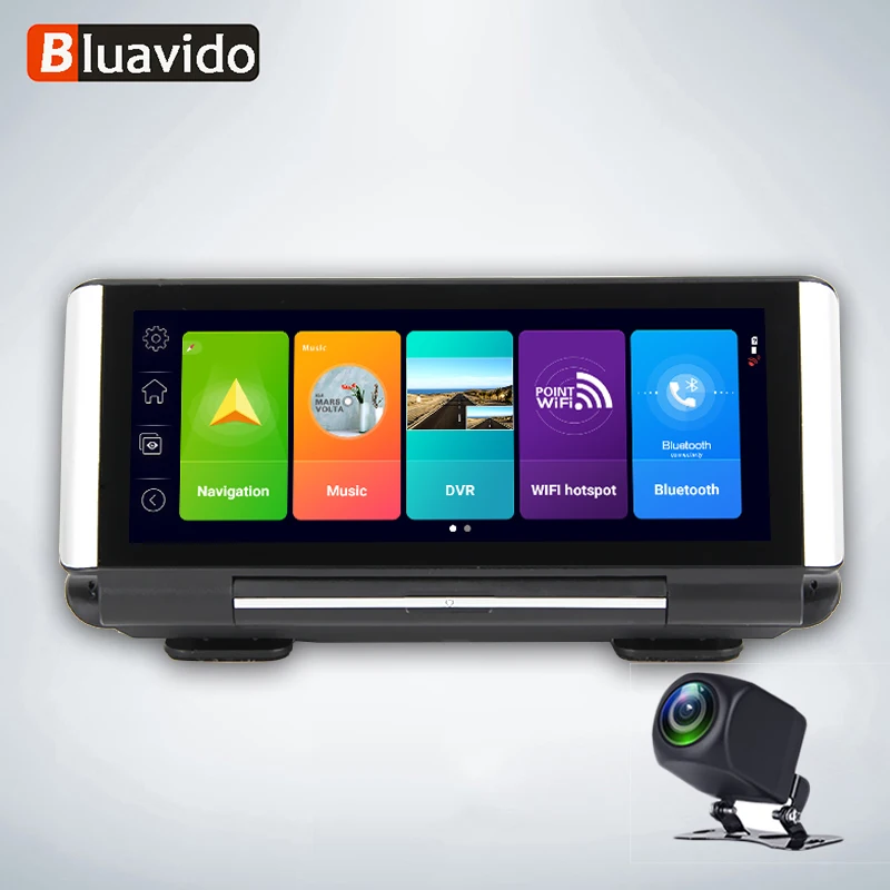 Зеркало видеорегистратор Bluavido ADAS Android 4G 7 &quot FHD 1080P Wi Fi GPS|Видеорегистраторы| |