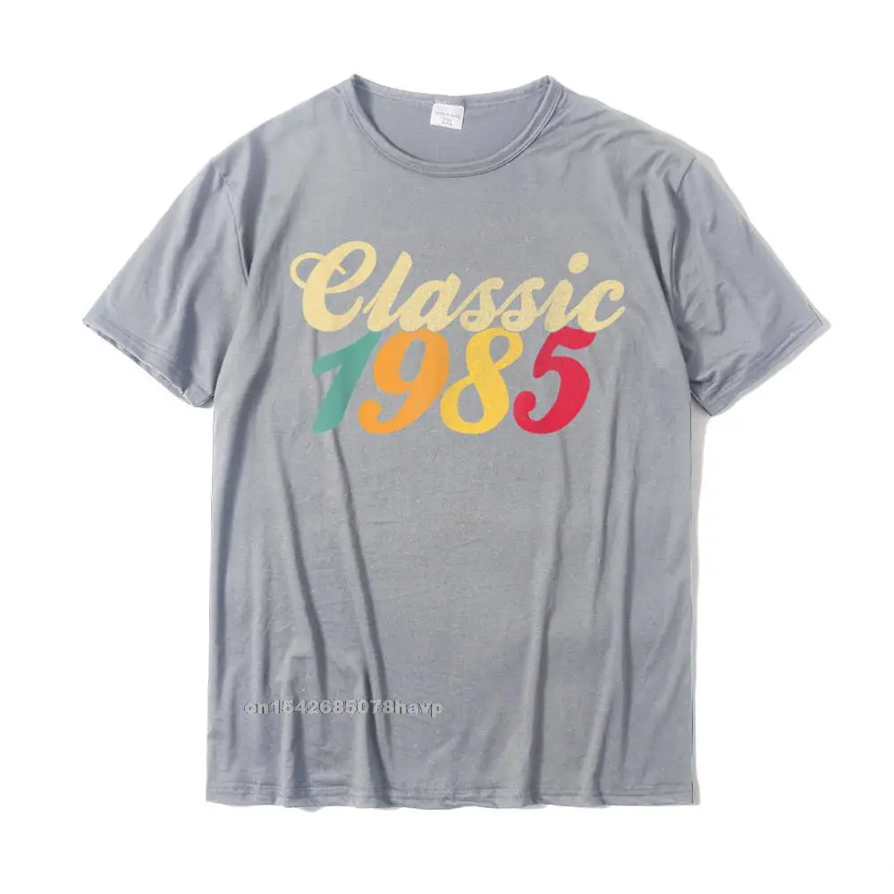 Классическая винтажная футболка в стиле ретро 34 на день рождения 1985 топы для