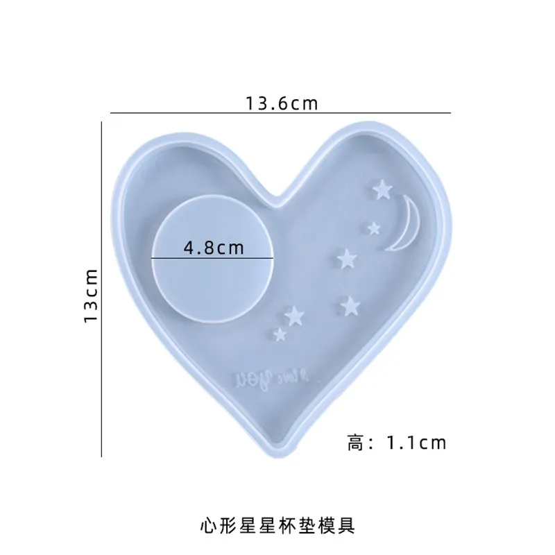 Подставка под стаканы в форме сердца звезды Луны | Украшения и аксессуары