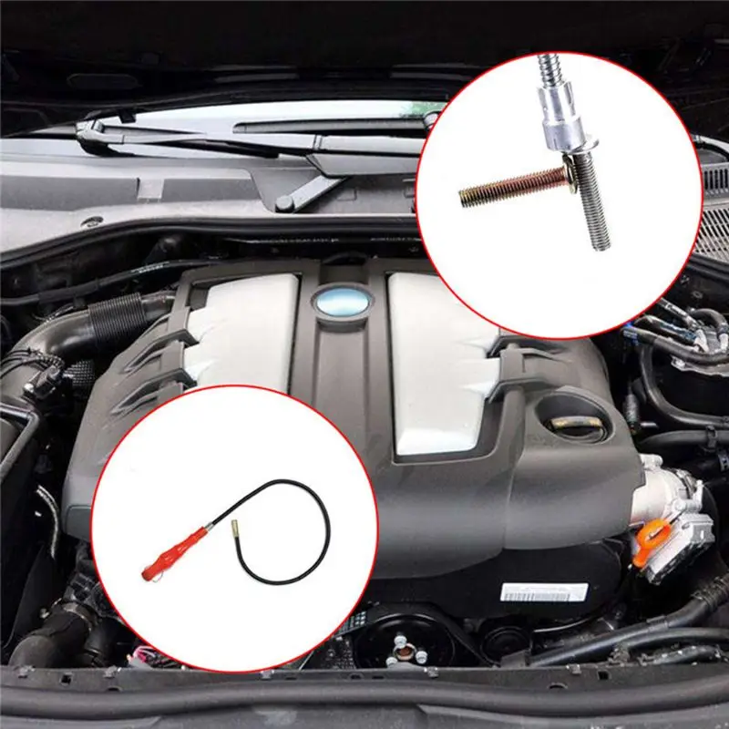 

60cm Flexible Magnetic Pickup Tool LED Light Magnet Garage Tool Repair Pick Up Red Plastic Handle Bendable Metal Grabber