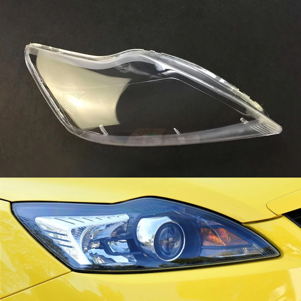 Passenger Sider Для Ford Focus 2009 2010 2011 Автомобильная фара с прозрачными линзами чехол Авто прозрачный абажур фара крышка фары - Цвет: Passenger Sider