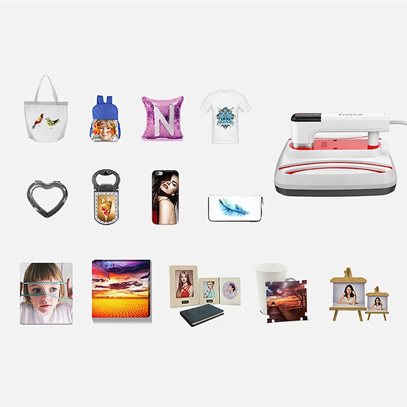 10*10 Inch Heat Press Machine 1000W Multi-function Portable Manual Hat T-shirt Cup Lid Transfer Printer | Дом и сад
