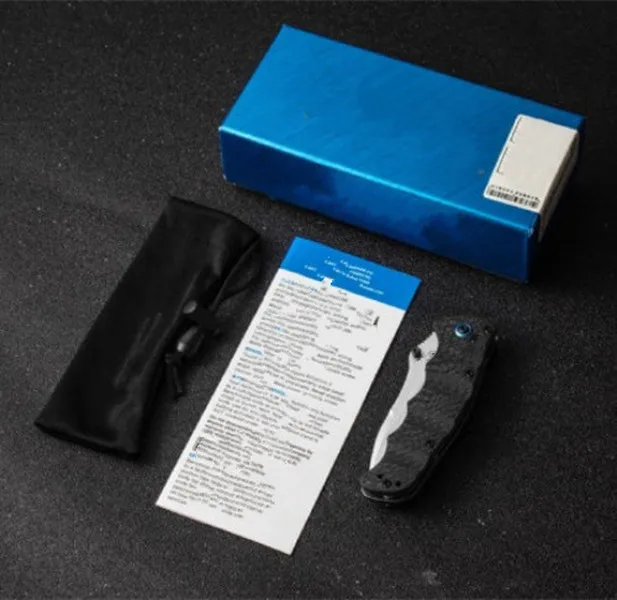 Бабочка в ноже BM-484 484S-1 лезвие M390 рукоять из углеродного волокна Охота складной карманный рыболовный инструмент для выживания на ЕДС.