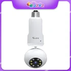 Лампочка JZYZ E27 с длинным микрофоном, Wi-Fi IP PTZ, двухстороннее аудио, полноцветное ночное видение, для домашнего видеонаблюдения