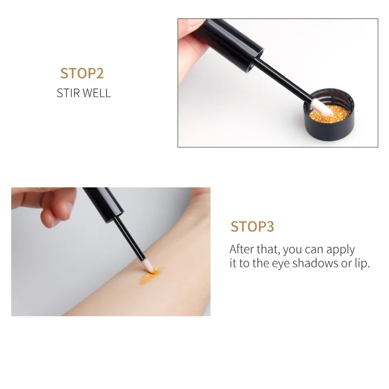 Блестящая пудра специальный клей основа для макияжа стойкий блеск губ