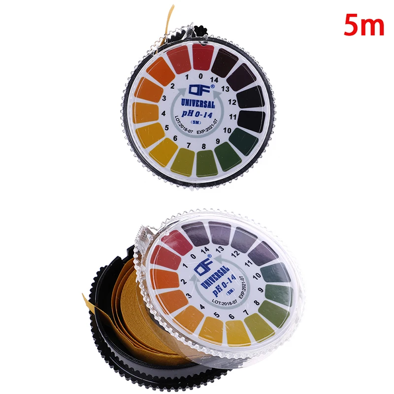 0-14 1-14 PH Alkaline Acid Indicator Meter Test Paper Roll For Water Urine Saliva Soil Litmus Accurate Testing Measuring 5Meters |