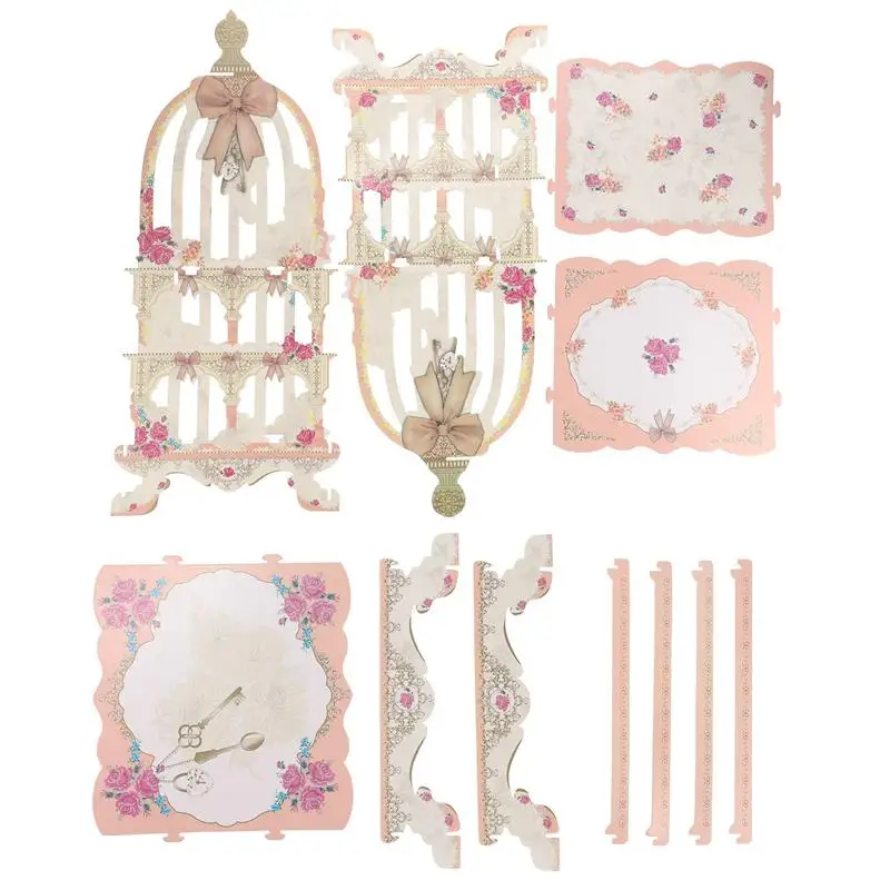 

Paper Cake Holder Decorative Durable Paper Cake Display Rack Cake Stand Birthday Cake Stand for Wedding