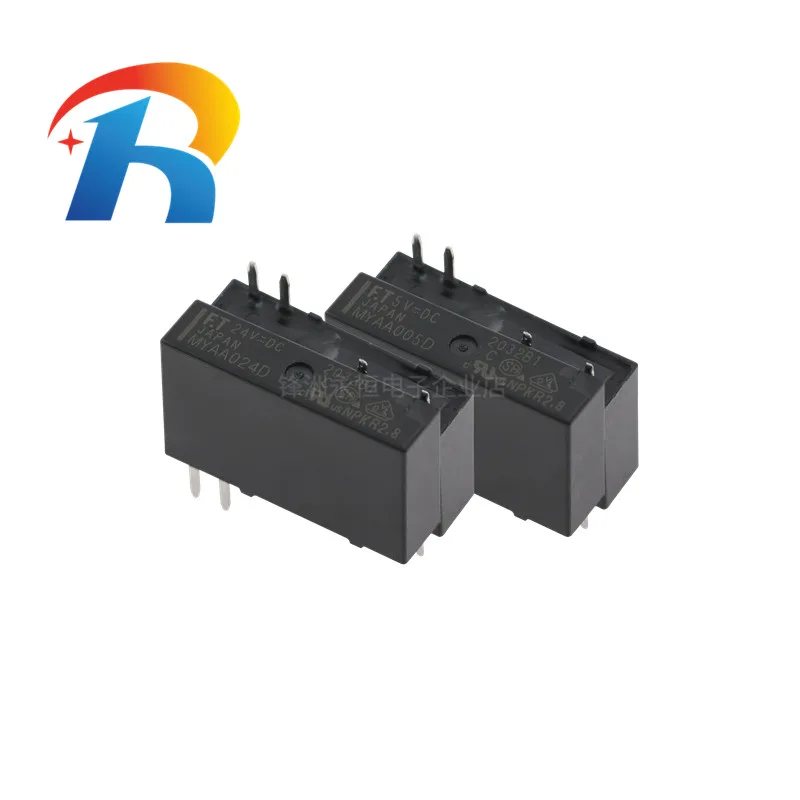 Бесплатная доставка 10 шт. 100% оригинальный новый FT MYAA005D 5VDC MYAA024D 24VDC 4PIN 5A реле мощности