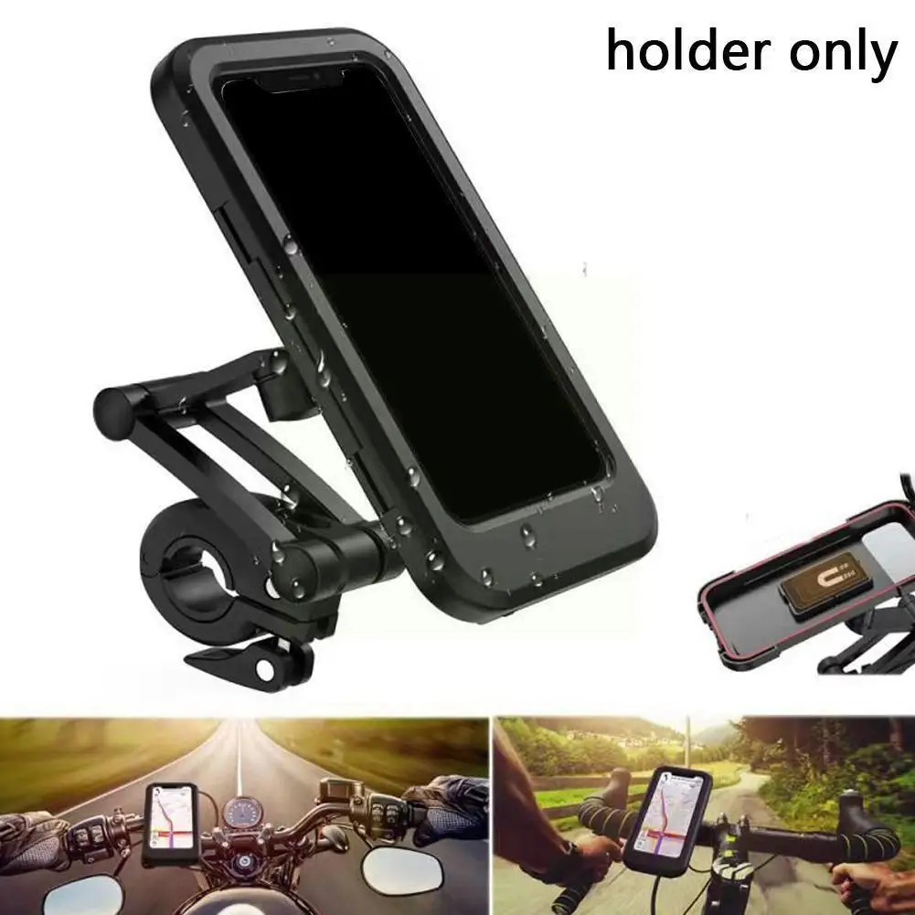 

360° Free Rotation Bike Phone Holder Waterproof Motorcycle Bag Mountain Phone Bike Inch Mount Handlebar Holder For 4-6.5 Ph O5a1