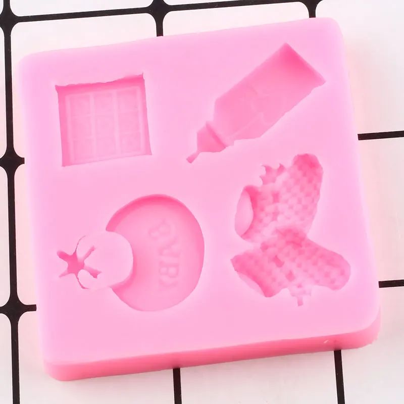 Baby Shower вечерние силиконовые формы детская обувь Fondant (сахарная) Формы Для