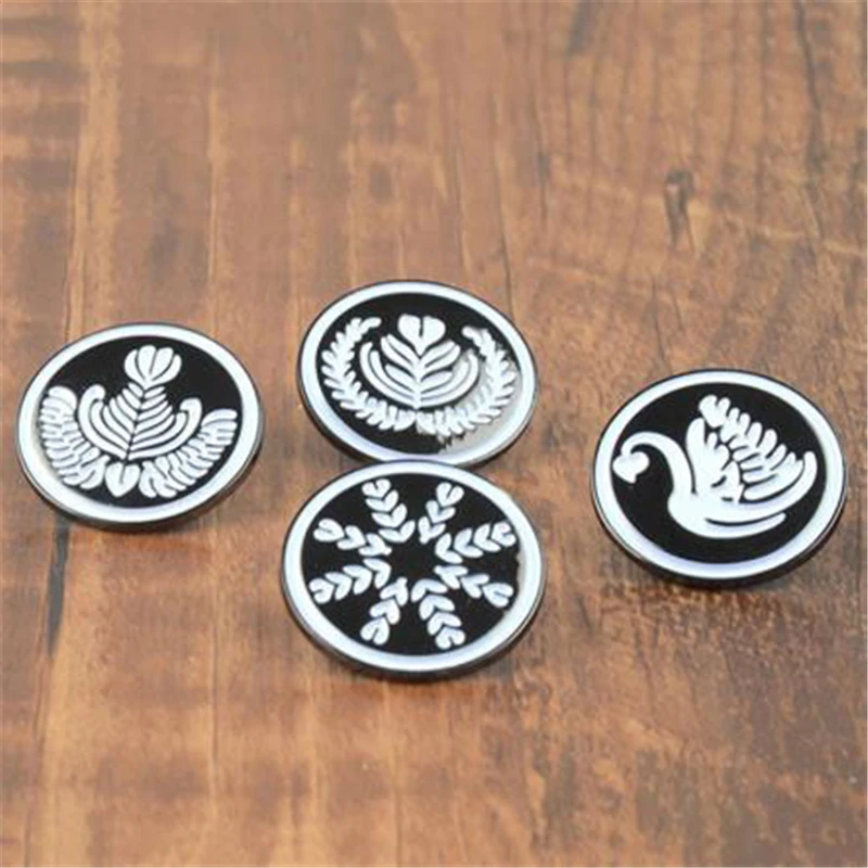 Металлическая брошь-капельница Barista аксессуар в стиле ретро для кофе машины