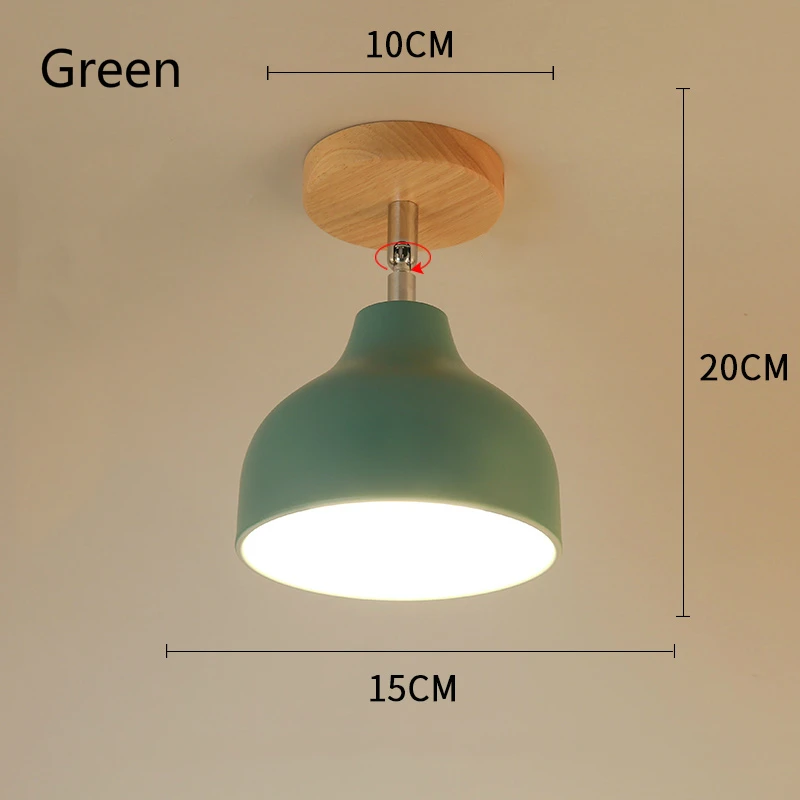 2- Green Современный светодиодный потолочный светильник Промышленный скандинавский потолочный светильник заподлицо Прихожая лестница прохода кухня крыльцо гостиная огни E27 - Цвет корпуса: 2- Green
