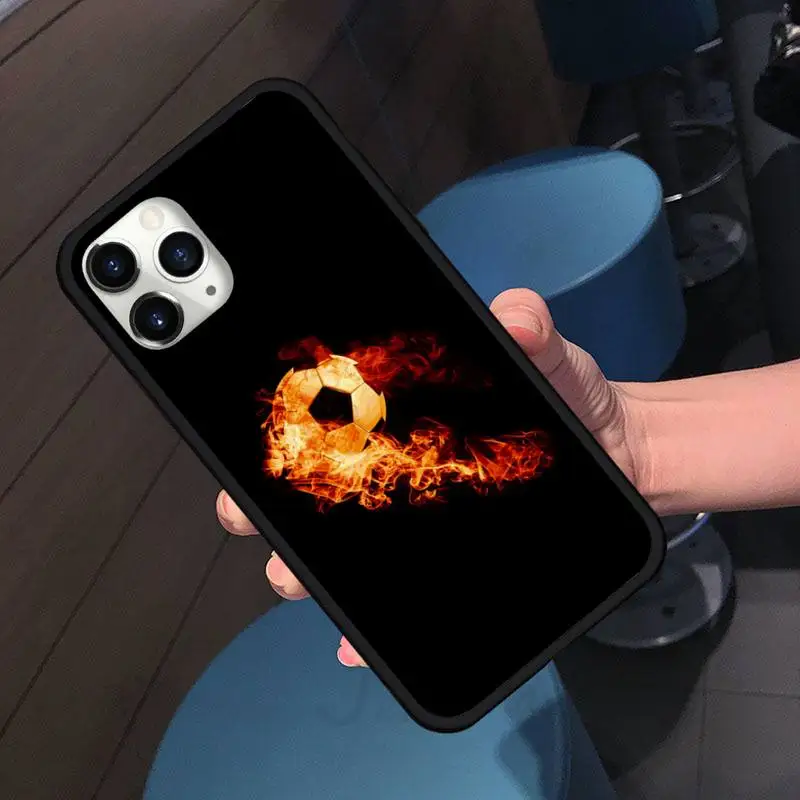 

Football Soccer ball cool Phone Case for iPhone 11 12 pro XS MAX 8 7 6 6S Plus X 5S SE 2020 XR shell cover funda