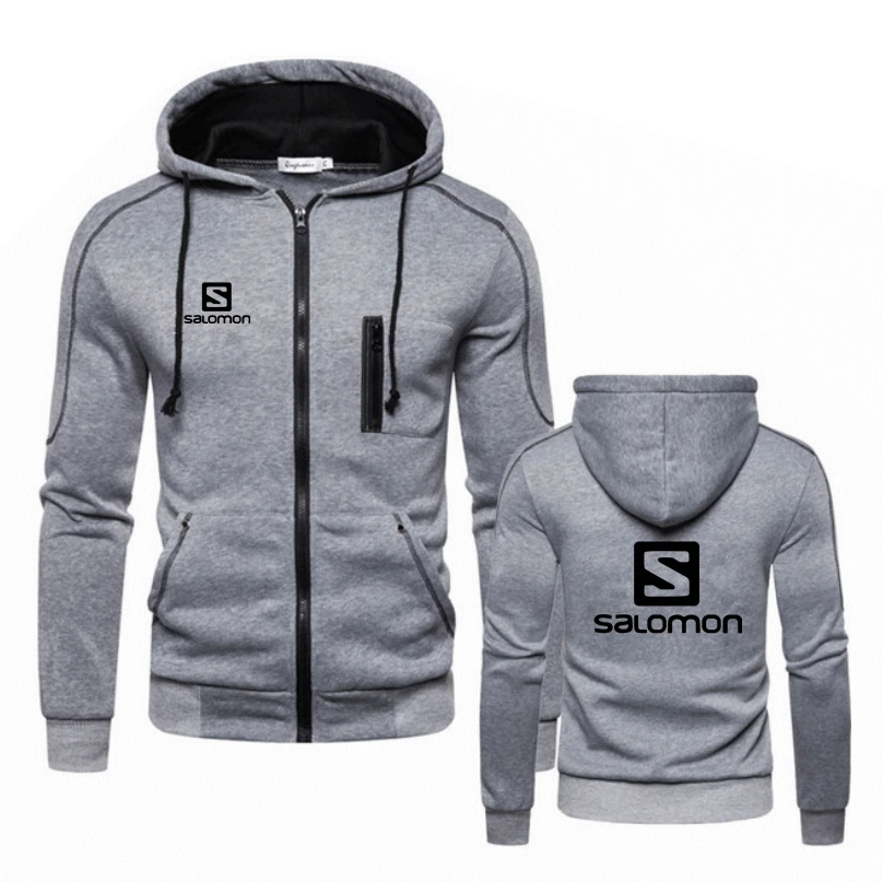 

Men Designer Jacket Autumn Winter Zipper Hooded Jacket Men Long Sleeve Patchwork Fashion Slim Fit Outerwear Letter Printing Coat