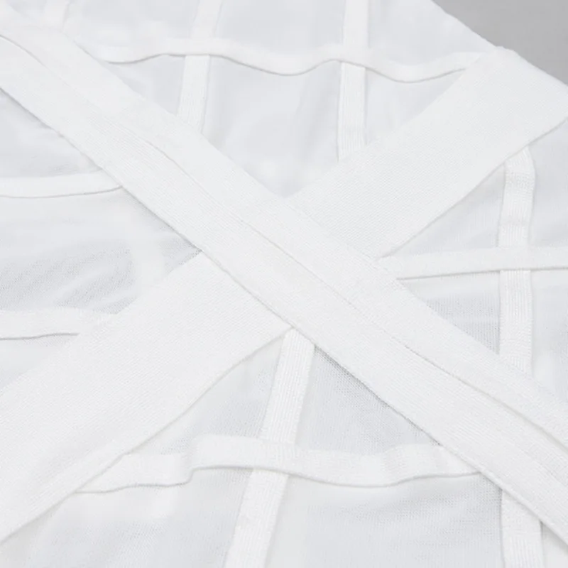 Женское платье с перьями элегантное Сетчатое Бандажное в стиле пэчворк