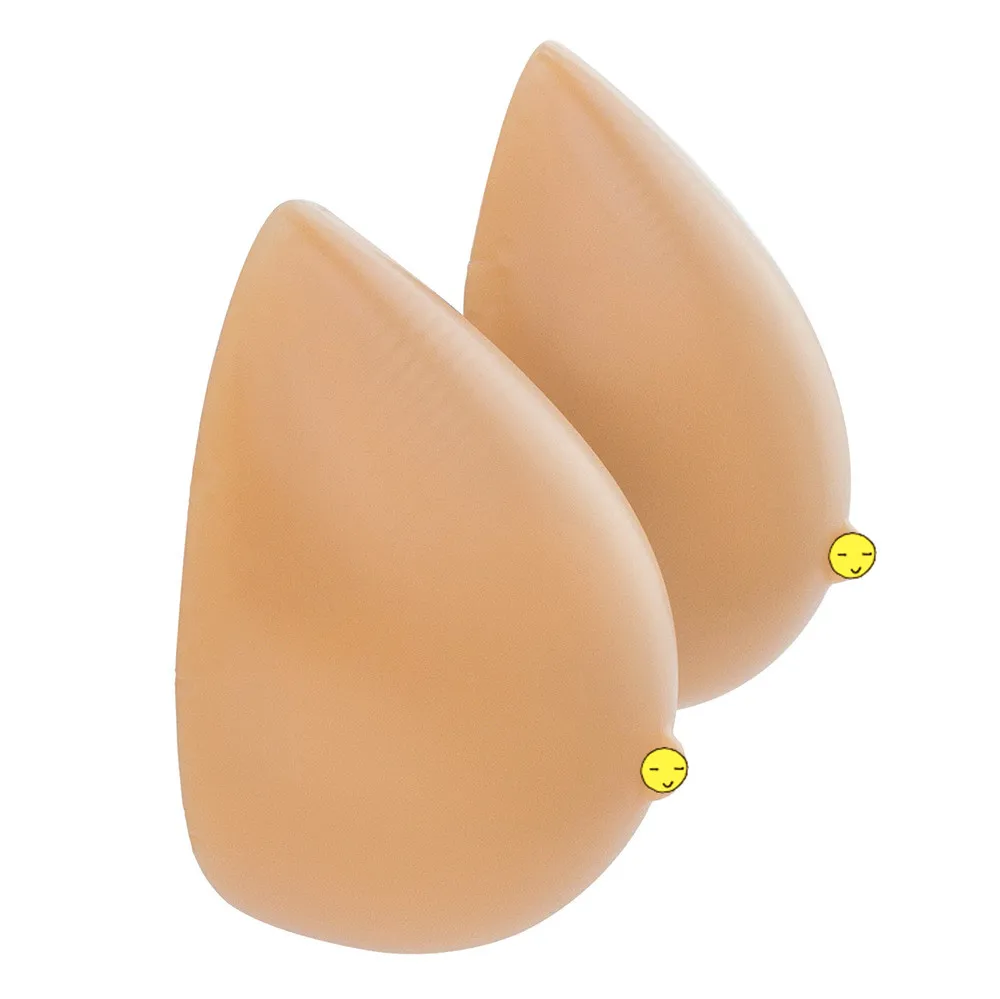 

1400g/pair Silicone Brown Fake Breast Forms Lifelike Concave Surface Women Postoperative False Boobs Forms Shemale Props Trandsgender Cossdresser Drag Queen