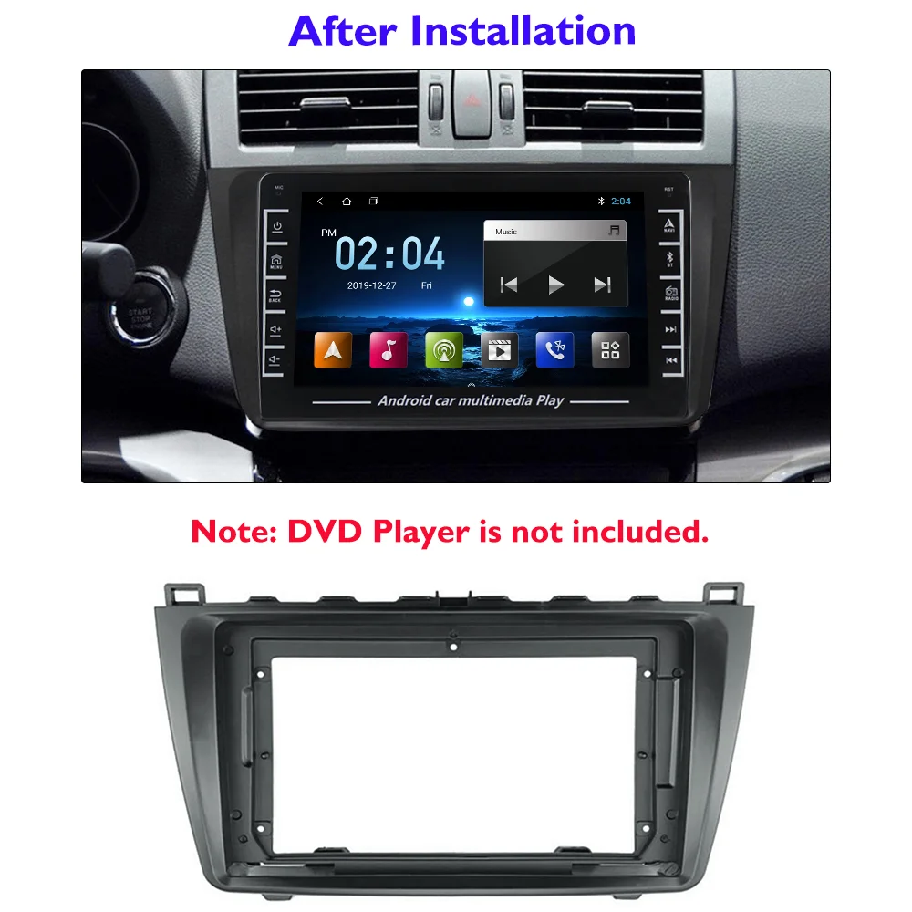 9 дюймов 2 Din Автомобильный видео панель для MAZDA 6 2009-2015 Панель CD DVD проигрыватель
