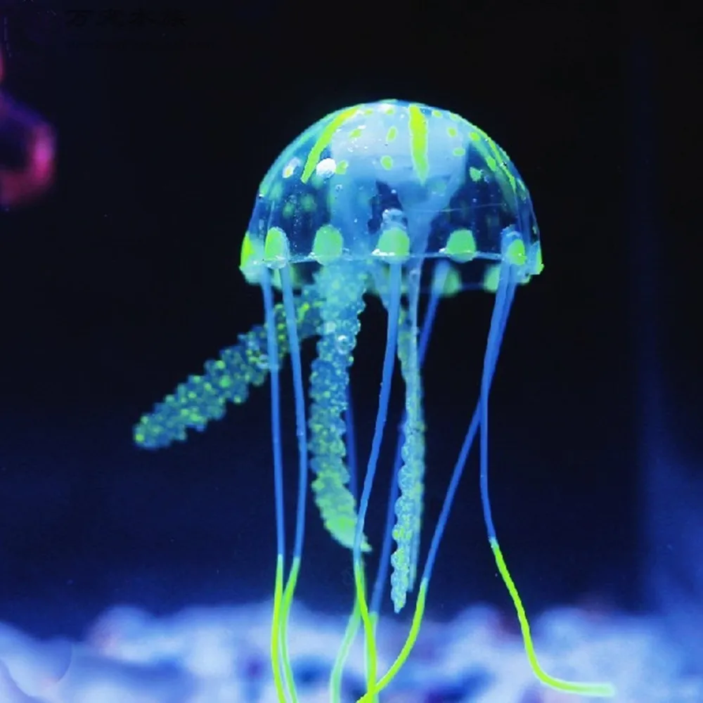 Флуоресцентная труба имитация медуз Танк Ландшафтный силикагель украшения