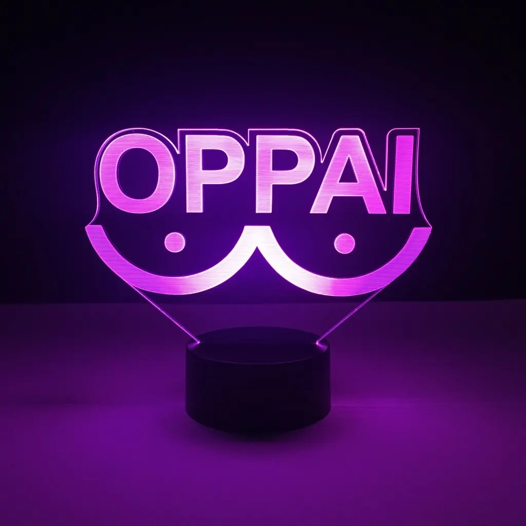 Новинка светодиодный ночной Светильник Oppai японский персонализированный для