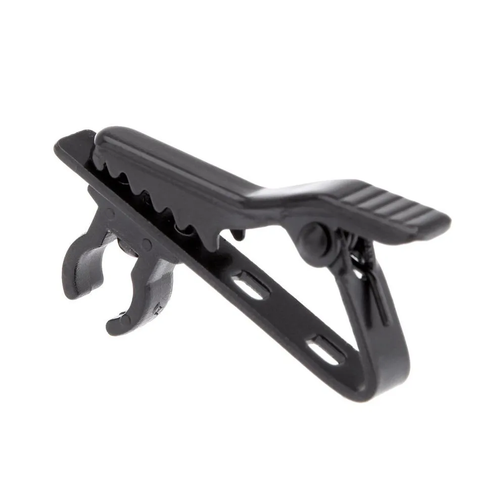 3 шт. зажим для галстука с отворотом микрофона 6 мм черный петличный