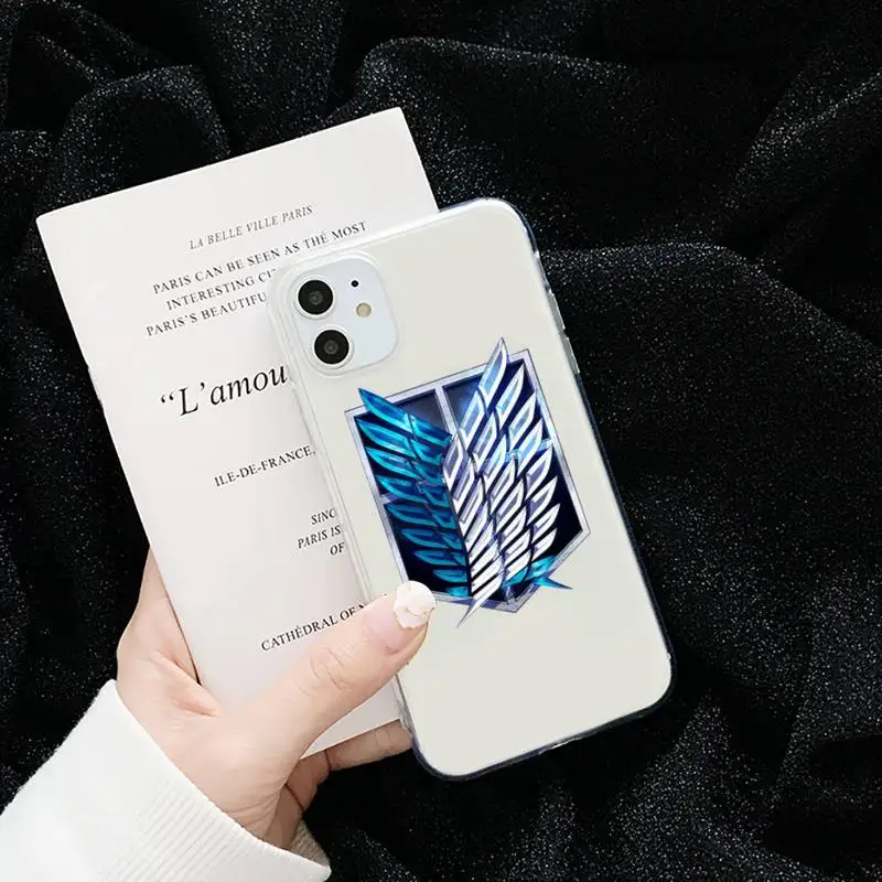 

Attack on Titan logo Levi Ackerman Phone Case For iphone 12 11 pro Max Mini X XR XS Samsung S10 9 4 5 6 7 8 Plus funda