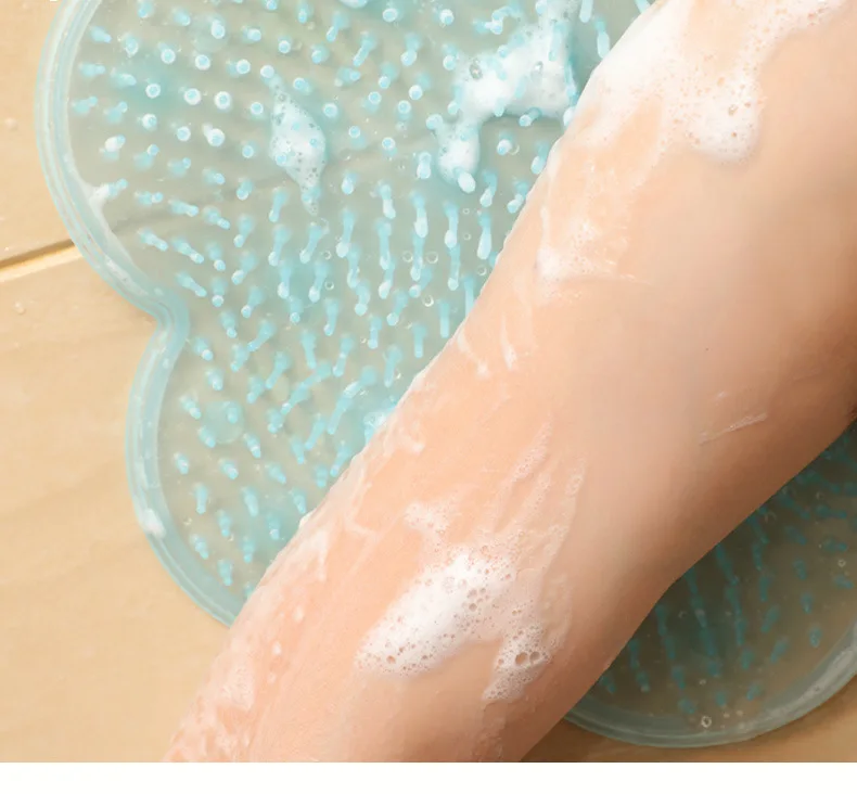 

silicone lazy foot brush foot scrubber shower back exfoliating scrubber dead skin remover bathroom nin-slip suction feet pad