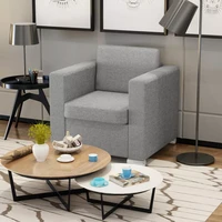 modern armchair light gray fabric sofa for living room bedroom garden soft chairs simple design household new arrival