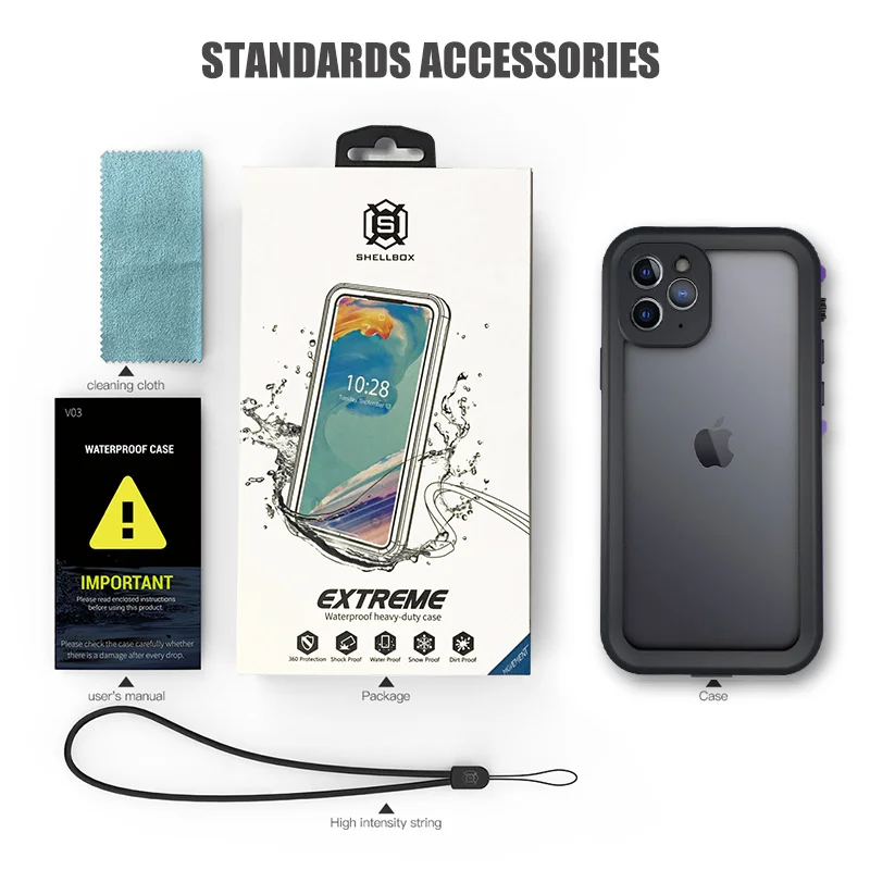 Противоударный Водонепроницаемый чехол для iPhone 11 Pro спорта на открытом воздухе