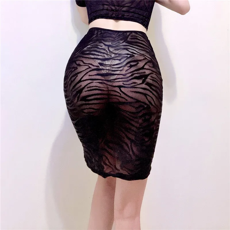 

Мини-юбка женская кружевная прозрачная, модная прозрачная сетчатая юбка с завышенной талией, Просвечивающая юбка в офисном стиле, F10