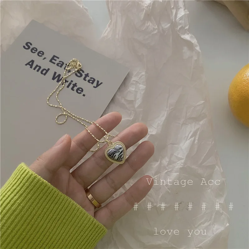 Корейское ретро ожерелье с геометрическим рисунком любовного медведя Женская