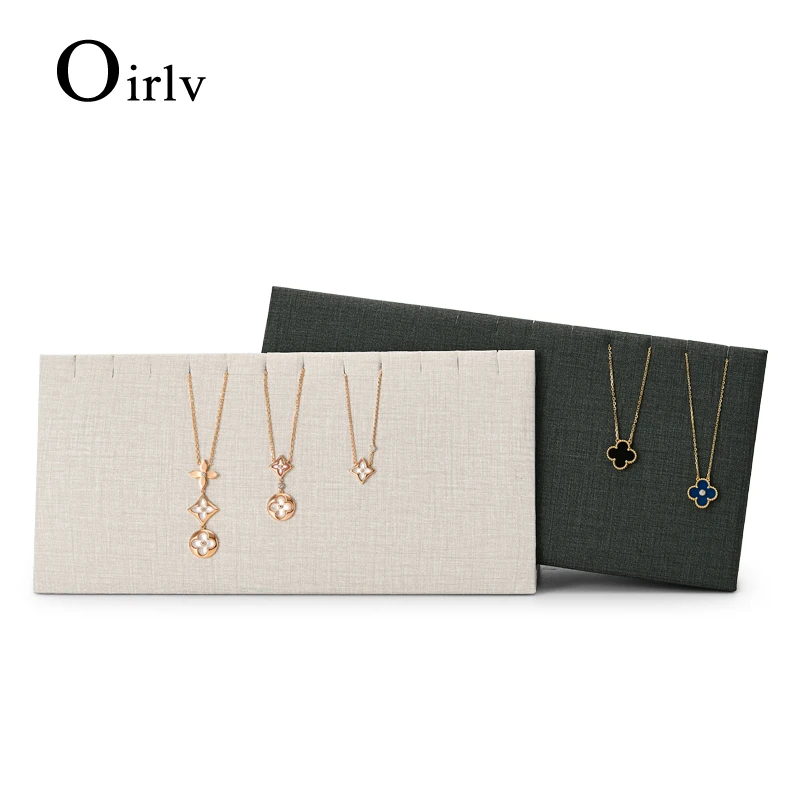 

Oirlv 2021 Newly PU Leather Pendant Display Stand Beige Jewelry Props Bracelet Organizer Holder for Cabinet