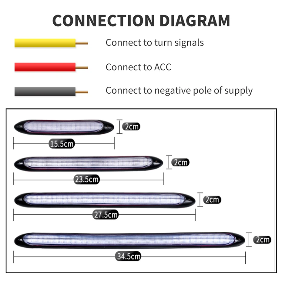 2x светодиодные дневные ходовые огни Габаритные Водонепроницаемый универсальный