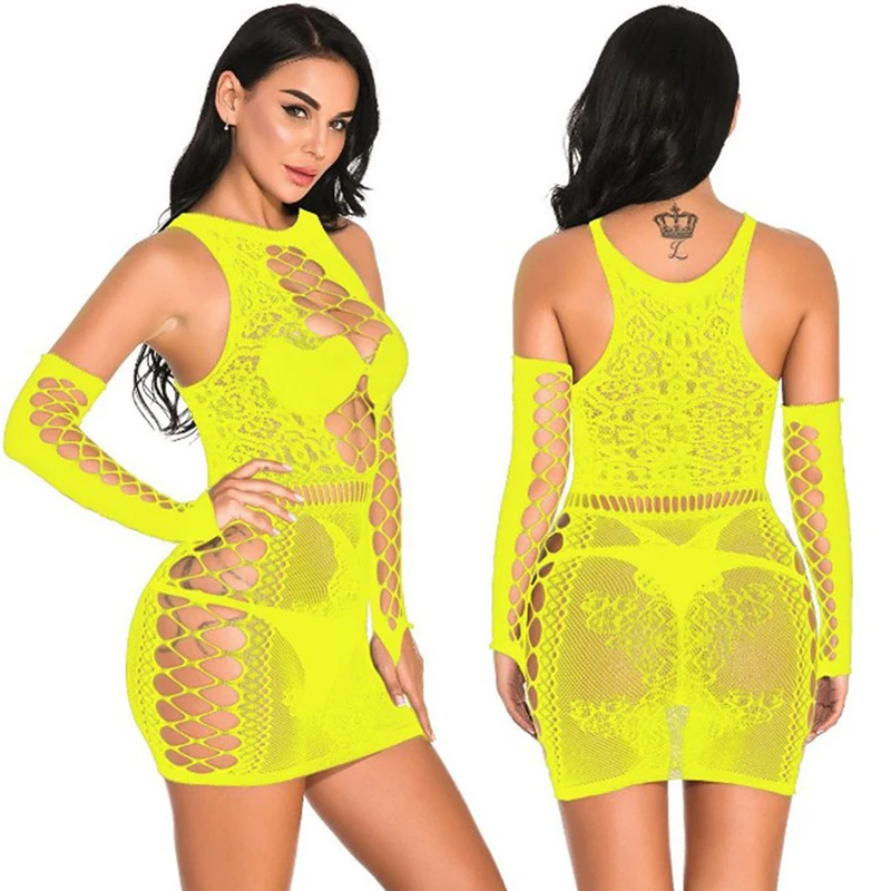 

Plus Size Sexy Lingerie Erotic Babydoll Underwear Women's Lace Nightdress Costumes Sleepwear Dress Oversize