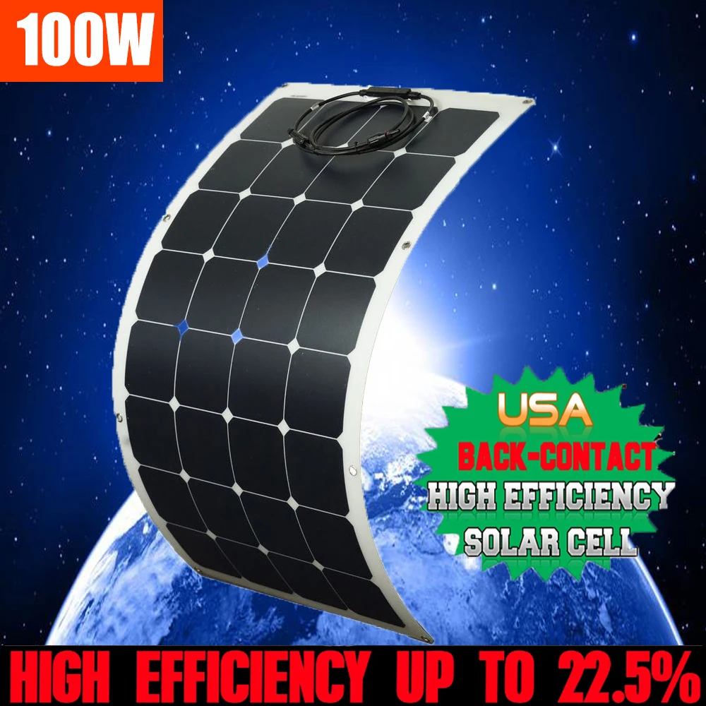 США sunpower solarcell супермощная солнечная панель 100 Вт 36 элементов для зарядного