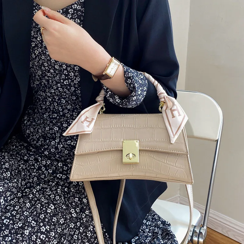 

2021 New Fashion Stone Pattern Single Shoulder Messenger Bag Simple Lady Handbag Luxury Handbags Women Bags Designer Sac Luxe