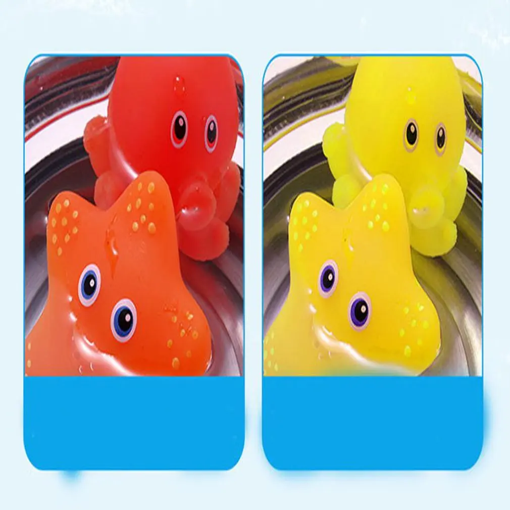 Мультяшный детский набор игрушек для ванной Распыление воды сжимаемые звучащие