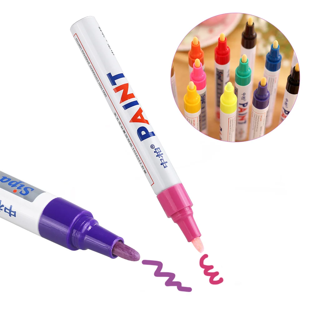 

NUOLUX 12 Colors Waterproof Fine Paint Oil Based Art Marker Pen