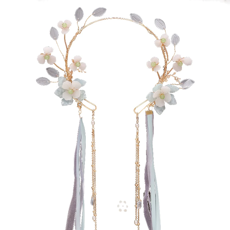 Hanfu Сказочный головной убор с кисточками Buyao головная повязка Корона Античные