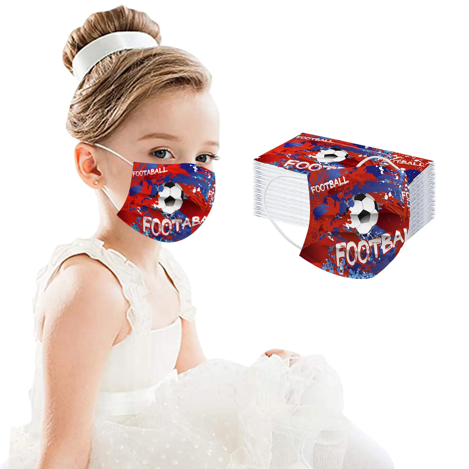 Маска одноразовая дышащая 3-слойная для детей 50 шт. | Маски и очки