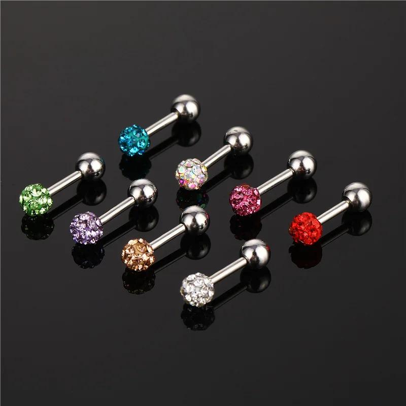 

Medical Stainless Steel Lip Bar Stud Piercing Cartilage Ear Tragus Stud Piercing Eyebrow Belly Tongue Stud Jewelry for Women Men
