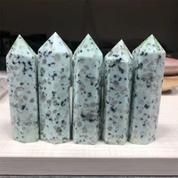 natural quartz crystal kiwi jasper wand points healing gemstones reiki decoration stones