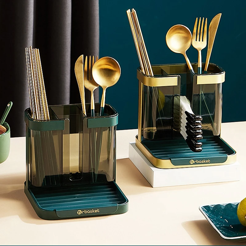 

Kitchen Chopsticks Rack Removable Spoon Fork Knife Holder Home Pot Cover Stand Tableware Storage Racks Cutlery Organizer