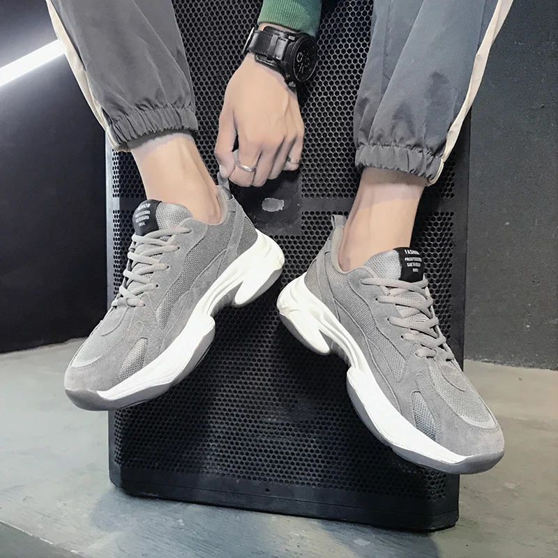 Shoes Men's 2022 Spring New Casual Shoes Men's Korean Version of The Trend of Outer Wear Couples Large Size Thick-soled Sneakers